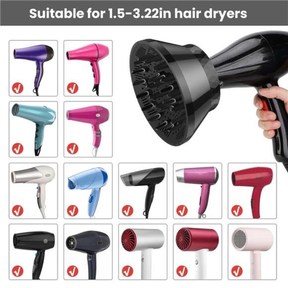 Universal Collapsible Hair Diffuser,Travel Foldable Adjustable Salon Fast Drying - Picture 2 of 7
